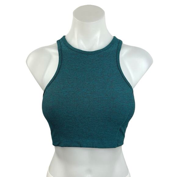 Outdoor Voices Blue High Neck Racerback Athletic Workout Sports Bra Size XS - Picture 1 of 4